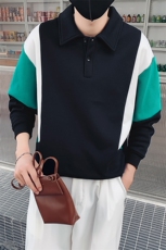 白色2023春装社会小伙修身圆领卫衣男潮WY07-P78控价108，男装卫衣，电商A108