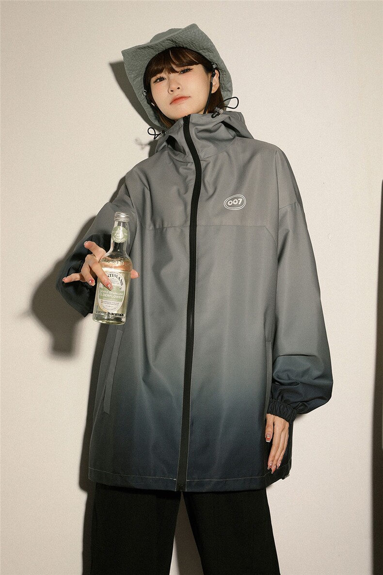 中性风山系防水冲锋衣渐变色夹克女聚酯纤维JK77087P85控128,男装夹克,星座226-1