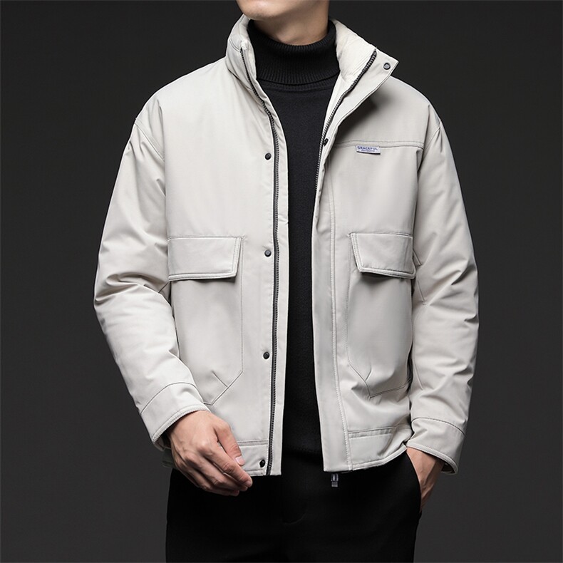 D8230秋冬新款2023年男士休闲羽绒服加厚保暖夹克外套P210，男装羽绒服，电商B360