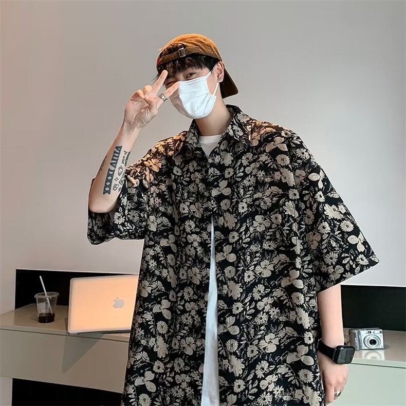 男日系潮流青春流行新款日常时尚ins夏季衬衫SC35P33,男装衬衫,星座1116-2