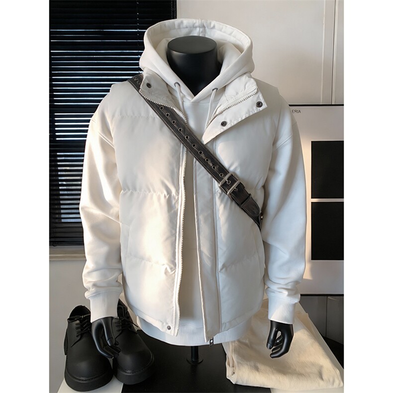 现货5W件冬季三防硬挺boxy短款立领棉衣马夹外套加厚马甲保暖棉服，男装棉衣，电商A486-1