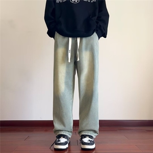 日系工装裤男高街潮牌秋季ins欧美嘻哈运动休闲裤