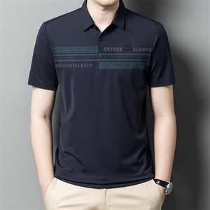 夏季新品冰丝短袖T恤中年男士商务清凉休闲内搭polo衫XY3906-P58图片