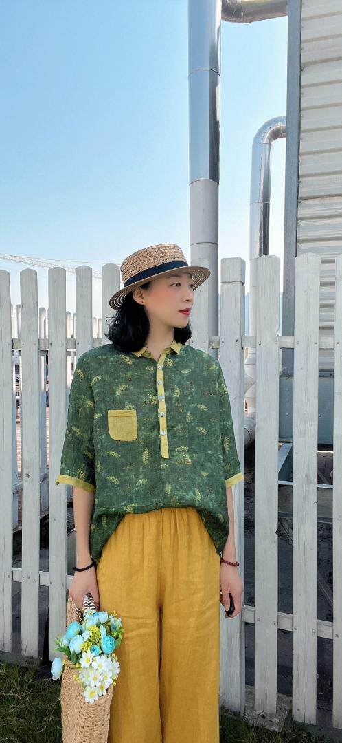 纯苎连衣裙小衫裤子裙子衬衣 时尚风 风淑女风休闲风，女装连衣裙，川哲