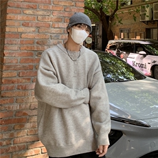 亨利领毛衣外套男秋冬季纯色复古高级感cleanfit针织衫，男装针织衫/毛衣，星座410-7