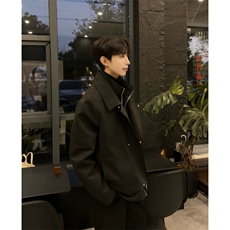 假两件夹克棉服男冬季高级感立领工装外套短款加厚保暖棉衣，男装夹克，星座903-1