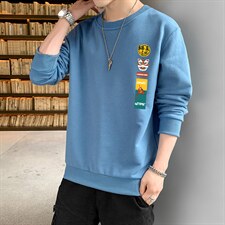 跑量卫衣男22秋季打底上衣潮流韩版宽松T恤时尚百搭长袖W100，男装卫衣，星座815-2