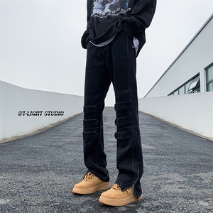 B221 美式ins高街暗黑小众个性微喇牛仔裤 LK23018-P65 控88图片