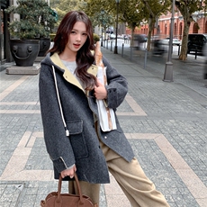 现货中长款羊绒大衣2C107-99016-P285-K395，女装羊绒大衣，2C107