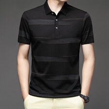 夏季新款男士翻领短袖t恤中年有领男装上衣服休闲POLO衫，男装T恤，电商B212（原钱塘6029）