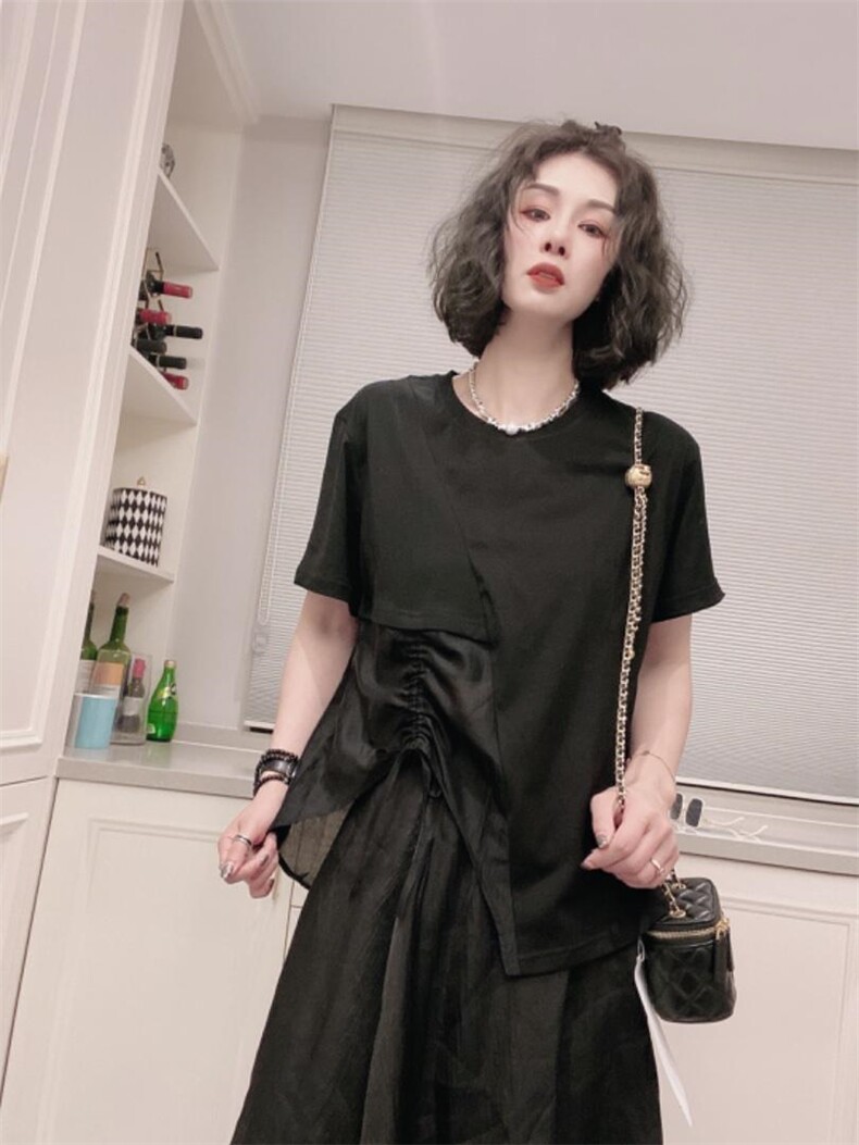 不规则T恤，女装T恤，可纳奇