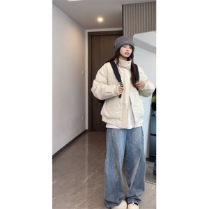 25抖音秋冬情侣新款加厚棉服防风保暖休闲上衣ZX26批85控148图片