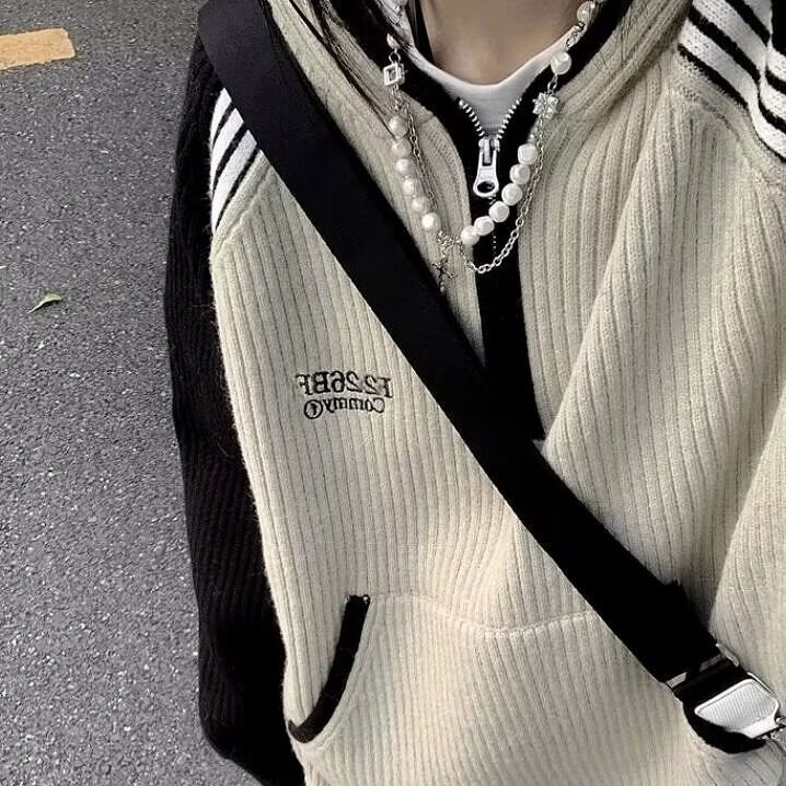 美式风插肩袖毛衣外套男女秋冬季年新款小个子长袖上衣MY778P54,男装针织衫/毛衣,星座1013-5