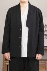 春夏新款风男装棉麻男士汉服外套H108P90，男装民族服装，钱塘802