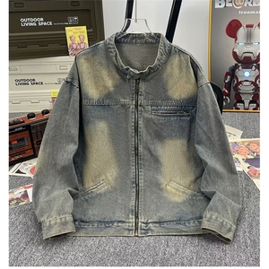 复古立领牛仔外套慵懒宽松显瘦上衣A040-P68图片