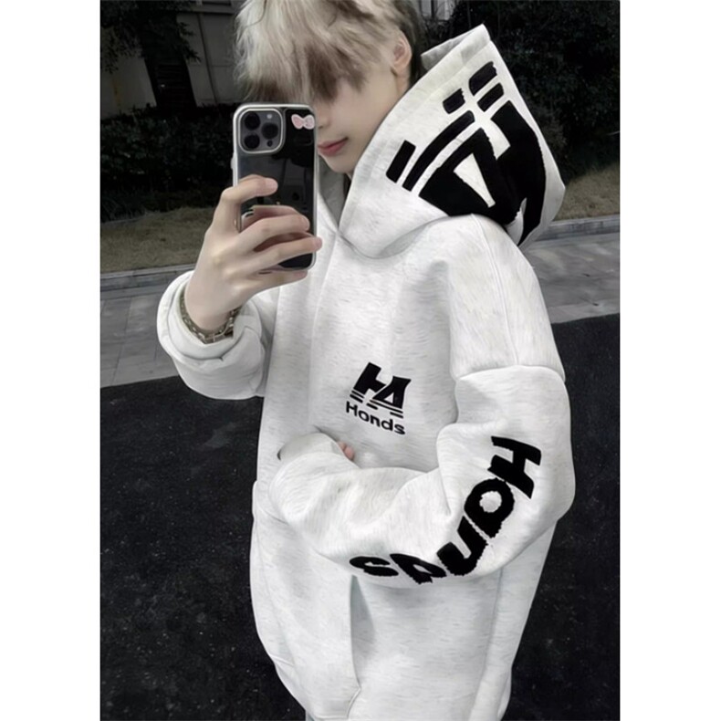 卫衣男款加厚秋冬季美式潮牌字母刺绣外套加绒连帽衫WWY15,女装短外套,星座1116A（原606A-3）