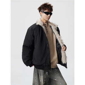 冬季保暖座山雕棱形锁棉男女夹克棉服 P90图片