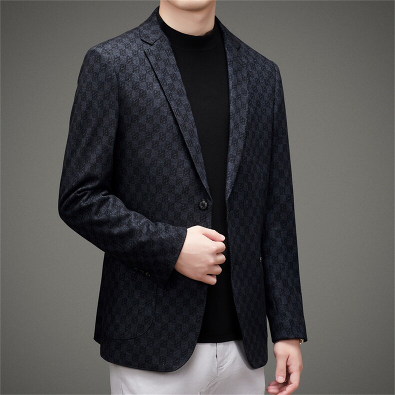 2024新款春秋季轻薄款休闲西服男韩版商务休闲防晒小西服爸爸装,男装西服,钱塘6003（原4033）