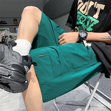 新款工装短裤男潮牌ins休闲裤宽松大码中裤五分裤D0606-P46，男装牛仔裤，星座308B-2
