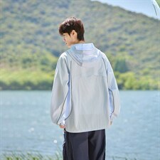 UPF50+有报告凉感轻薄透气宽松大码潮流防晒服DQC657-P48，男装防晒衣，电商B306