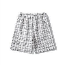 1白底短裤男大码M-5XL中性风男士中裤男潮流五分裤DK8797P40控59，男装牛仔裤，星座226-2