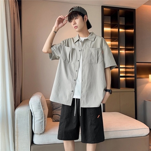 32505-P66 大码 控108 大码夏季男士休闲套装图片