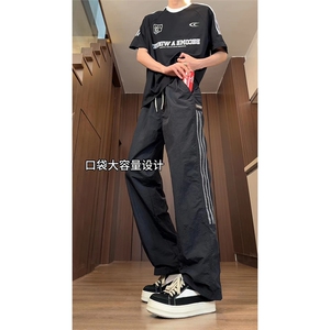 大量现货 户外伞兵裤男夏季垂坠感直筒休闲裤情侣同款DY5032-P55图片
