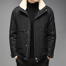 AN9828钱塘2020-3秋冬新款男士翻毛领休闲保暖羽绒服外套P260，男装羽绒服，钱塘207-3