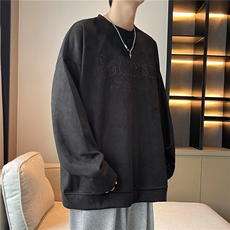 美式复古套头卫衣男秋冬ins潮牌男宽松加大码皮绒衣服秋冬季上衣，男装卫衣，星座716-2
