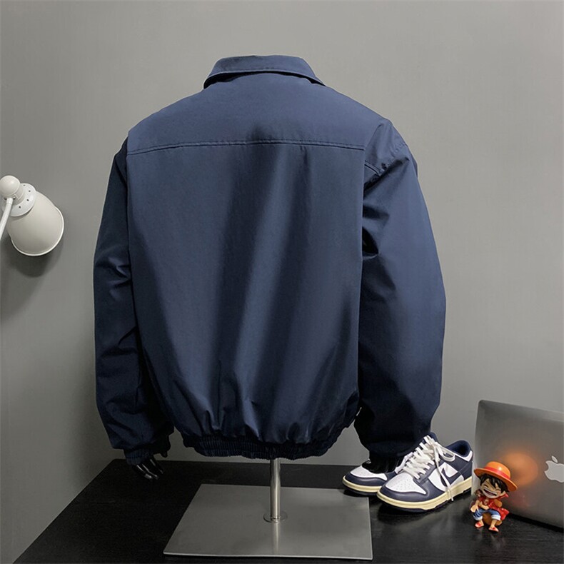 主推美式高街宽松短款行政棉服夹棉翻领夹克外套男潮D392特P55,男装夹克,电商A335-1（原A458）