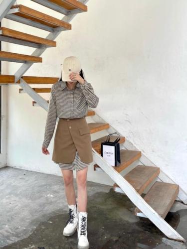 （现货）新款秋款韩版格子百搭两件套,女装其它,QIANCHEN 谦晨