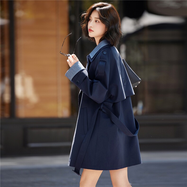 2025新款秋装风衣时尚潮流百搭短款风衣，女装风衣，姿萝菲