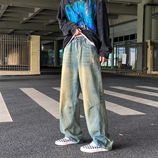 青春流行ins男直筒水洗牛仔裤N1061P40，男装牛仔裤，星座1116-2
