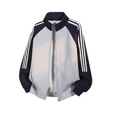 花白灰拼藏青色