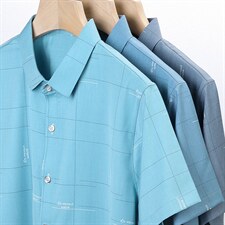 Z22023夏季青年2022男式薄款短袖衬衣修身休闲免烫透气衬衫P55，男装衬衫，电商B360