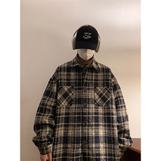 小香风衬衫夹克外套复古拼色潮牌休闲情侣宽松C2166-P40【特价】，男装夹克，电商A007