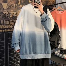渐变染色卫衣秋冬款连帽ins港风宽松潮流百搭衣服外套W1329-P30，男装卫衣，星座512-4