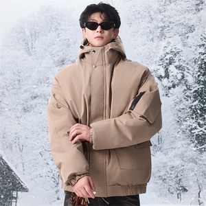 棉服男冬季新款港风宽松连帽棉衣MF9006-P90图片