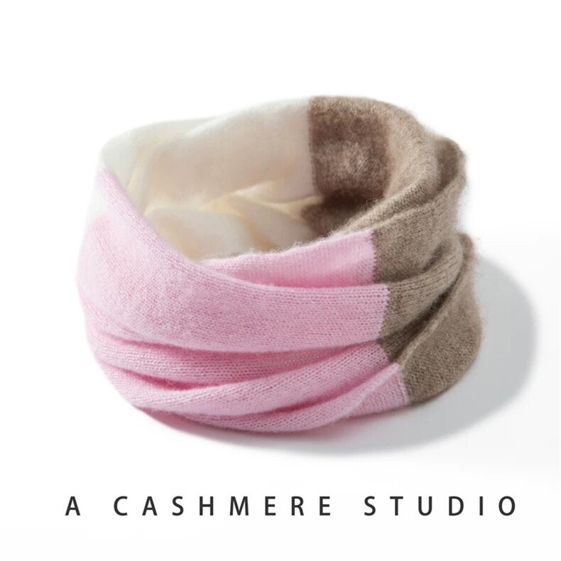 2025时尚百搭通勤简约休闲三色拼接男女通用，周边，聚奥羊绒