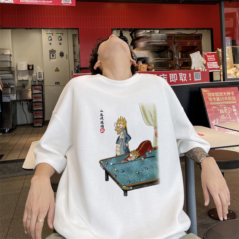 量大优 供视频  华夫格短袖T恤半袖男 HDX522-特P18图片