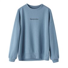 卫衣女2023春秋新款韩版宽松妈妈百搭洋气上衣字母刺绣长袖打底衫，女装卫衣/绒衫，伊满意