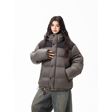 90%绒新标有报告连帽撞色韩版宽松羽绒服外套Y990/370现货，男装羽绒服，星座202-3