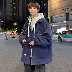 秋季新款潮牌连帽休闲假两件夹克外套男女A436-1038-P80128，男装夹克，电商A436
