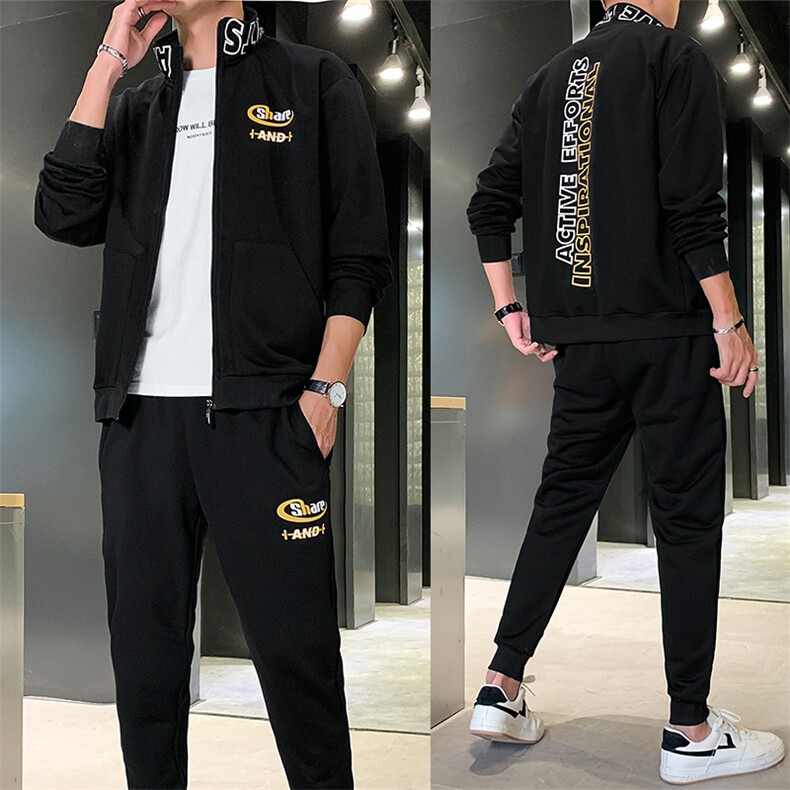 2021新款大码运动休闲印花开衫卫衣卫裤宽松夹克套装TZ0235-P60图片
