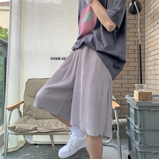 2023夏季冰丝直筒休闲运动中裤新款高腰宽松五分裤K2727-P26，男装休闲裤，星座512-2