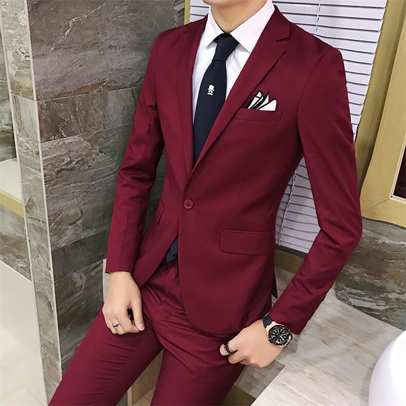 一粒扣纯色男装西服套装两件套商务职业1012-W6503,男装西服套装,星座1012
