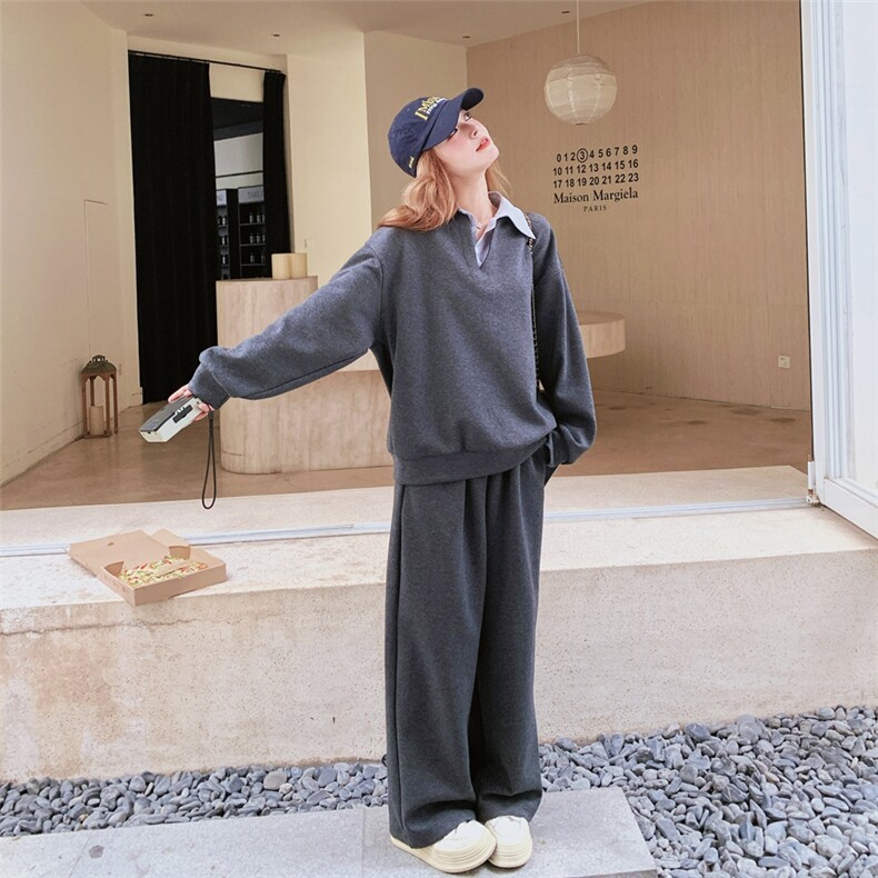【新款】2C137-8281-P185-K298灰色卫衣套装,女装套装/套裙,2C137