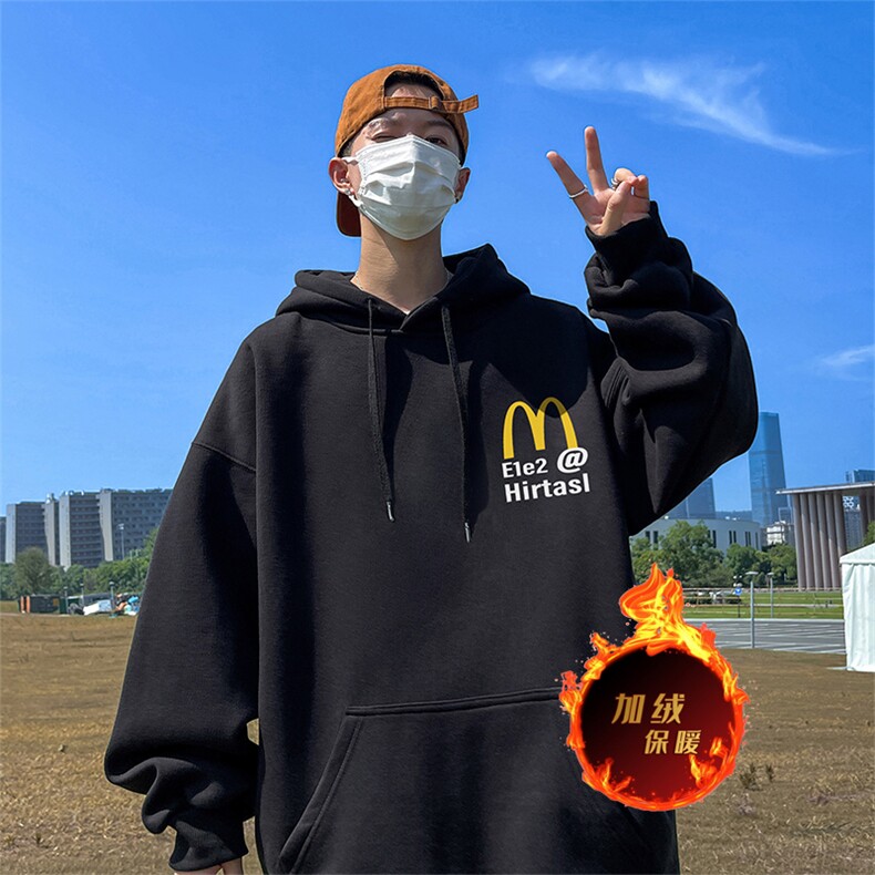 500克重磅秋冬美式加绒加厚卫衣外套 DL238常规特P35绒特P40图片