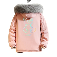 MM48139-P130冬季大毛领衣男士大码加厚袄男服砖墙，男装棉衣，电商A040A
