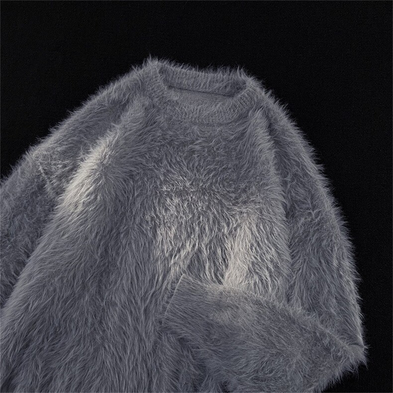 软糯水貂毛男潮高级慵懒风针织打底衫秋冬加厚美式外套MY290/P53，男装T恤，星座506B